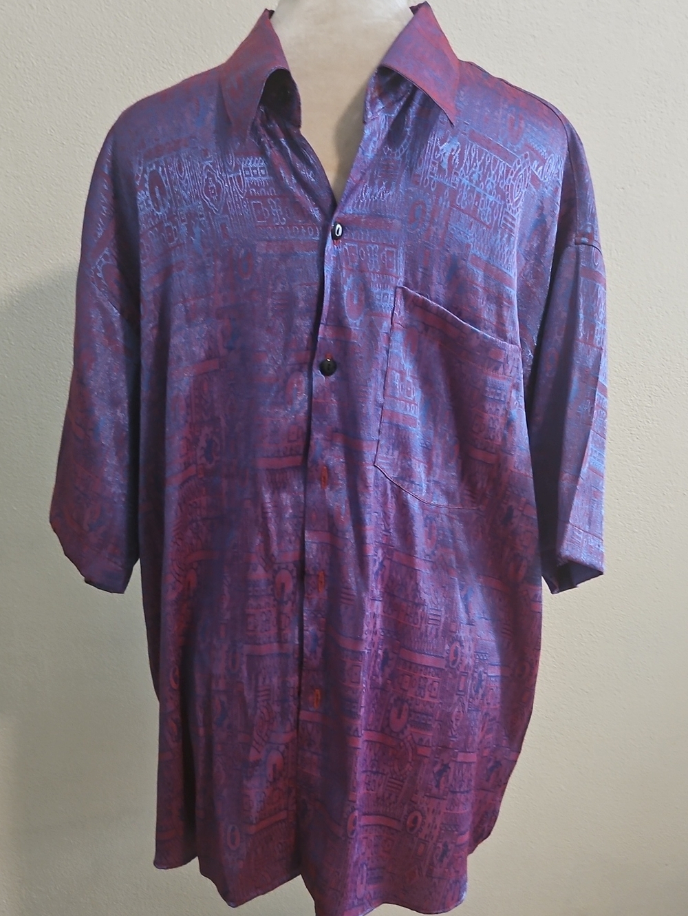 Thai Silk By Apple Silk Ombre Shirt Extra Large
